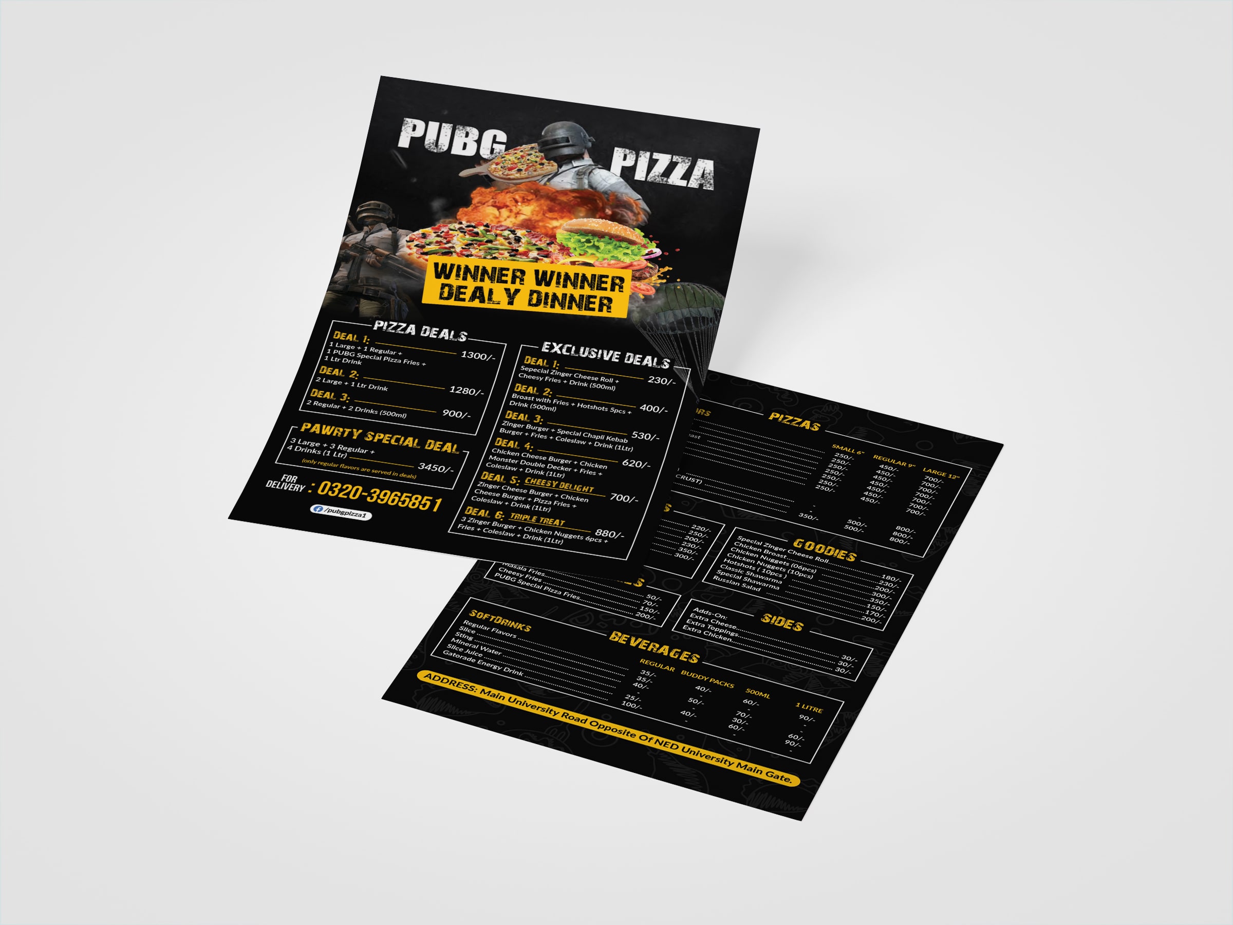 Modern double vertical flyer design sample in Houston ,TX