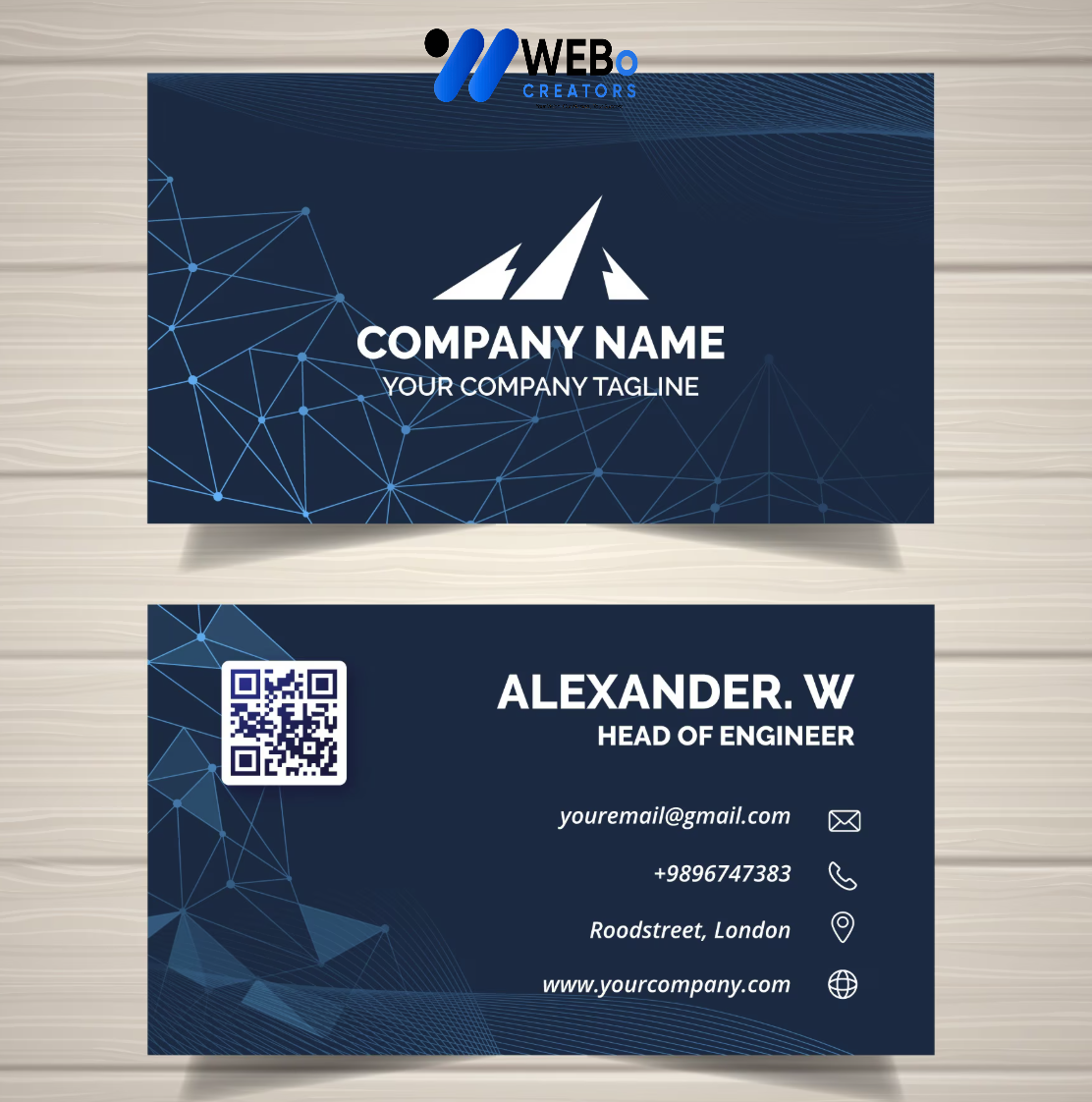 Elegant Professional Business card design with golden stripes Agency in Houston ,TX