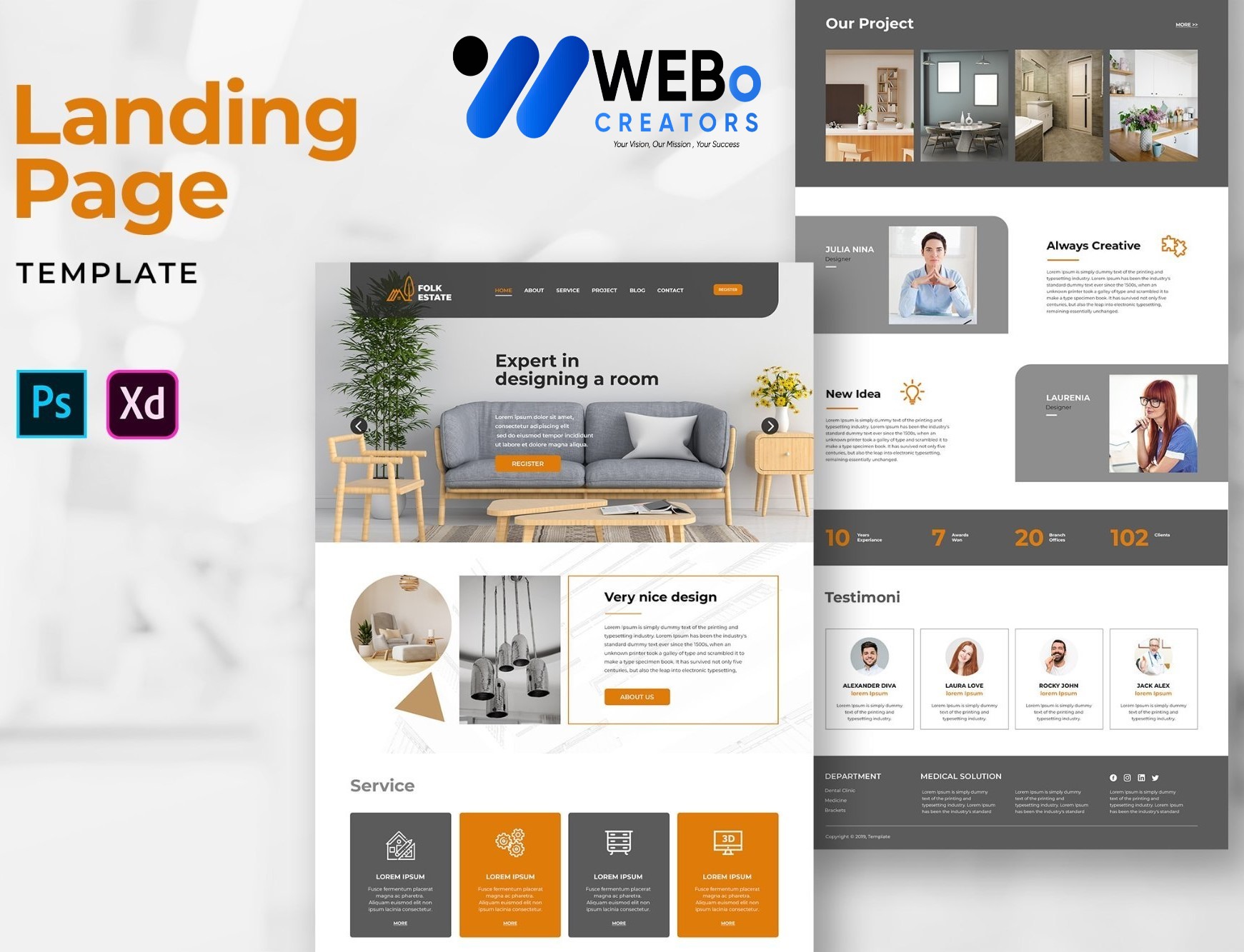 Creative Landing Page Designs, Themes, Graphic Elements for Houston ,TX Businesses 2026