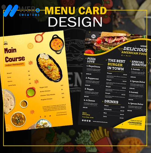 Restaurant digital menu board Houston ,TX menu printing services online food menu design 2026